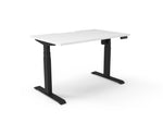 Boost 1.2m Light Single Sided Workstation - White & Black Office Desk Rline-Local   