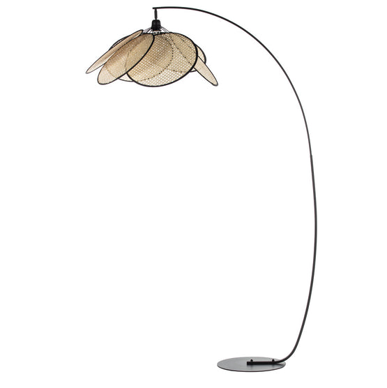 Roselia Floor Lamp - Natural & Black Lighting Albi-Local   