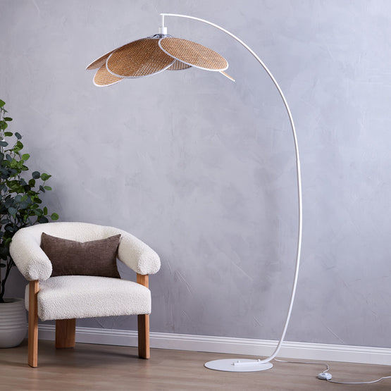 Roselia Floor Lamp - Natural & White Lighting Albi-Local   