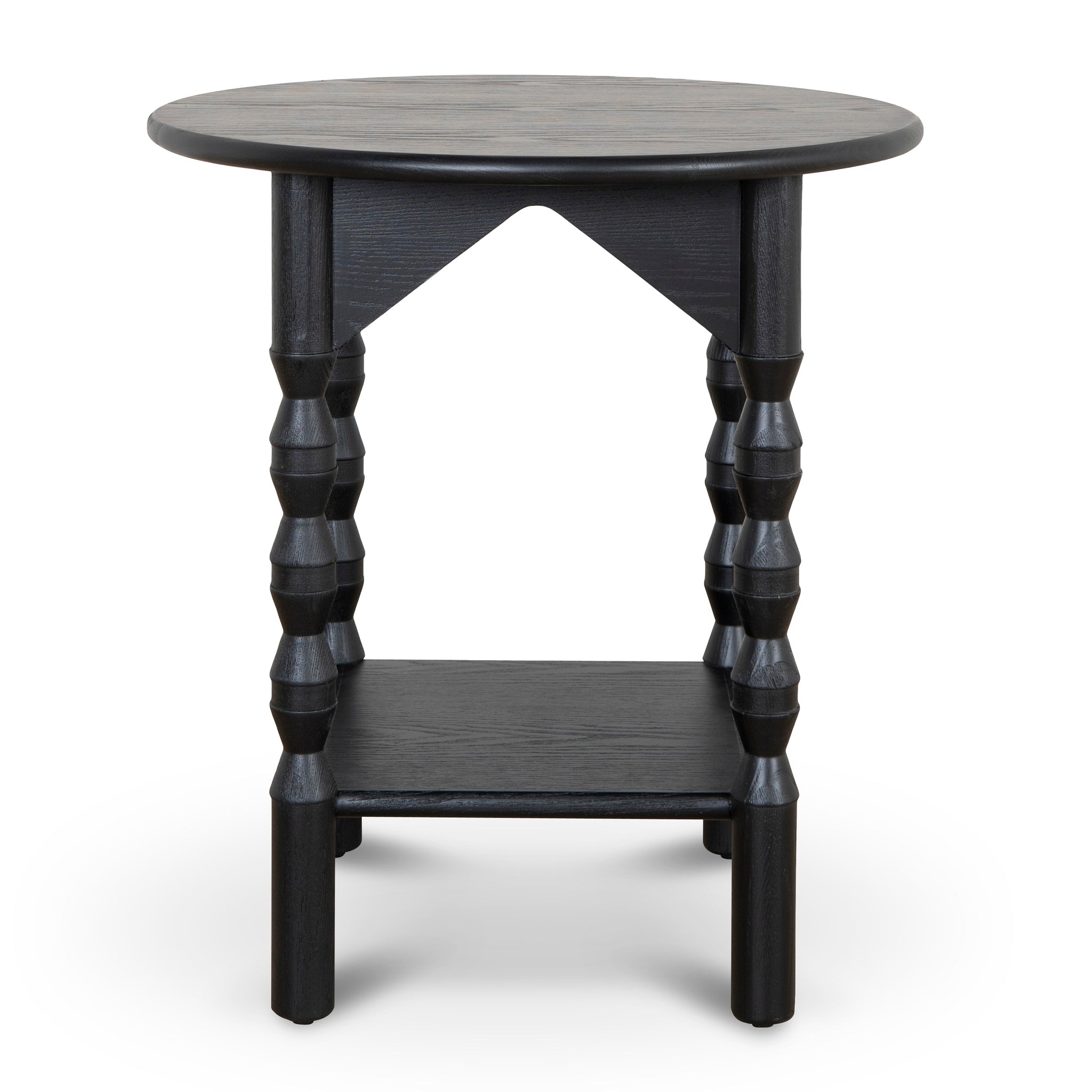 Primrose 52cm Side Table - Full Black Side Table Nicki-Core