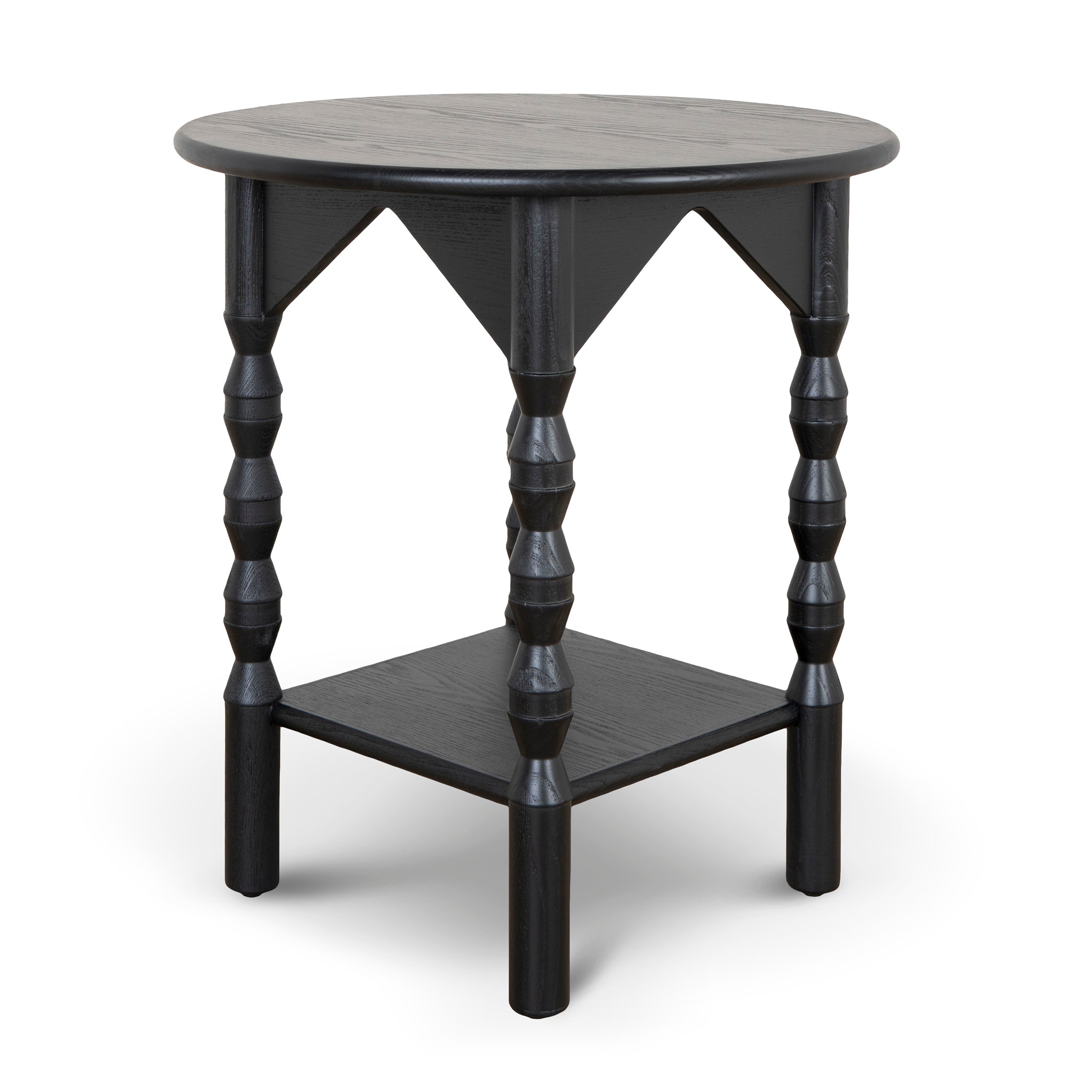 Primrose 52cm Side Table - Full Black Side Table Nicki-Core