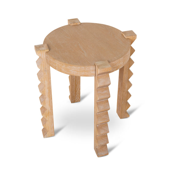 Maria Round Side Table - Natural Side Table Nicki-Core   