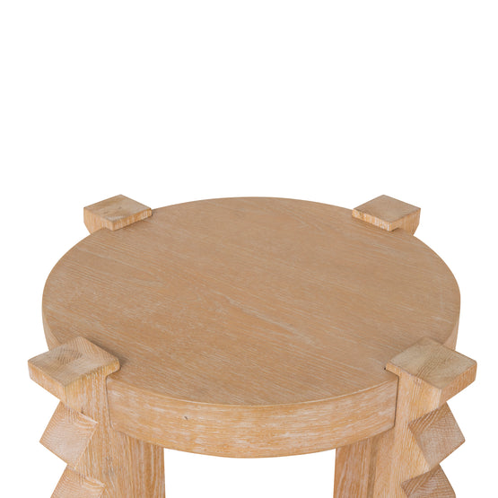 Maria Round Side Table - Natural Side Table Nicki-Core   