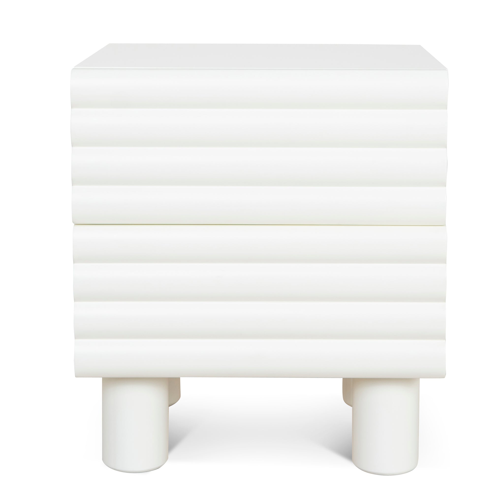 Vasuda 48cm Bedside Table - White Bedside Table KD-Core   