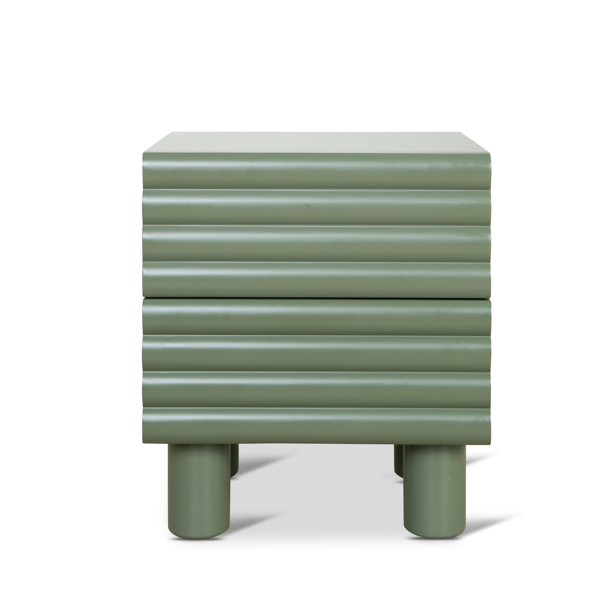 Ex Display - Vasuda 48cm Bedside Table - Green Bedside Table KD-Core