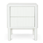 Melita Bedside Table - White Bedside Table KD-Core   