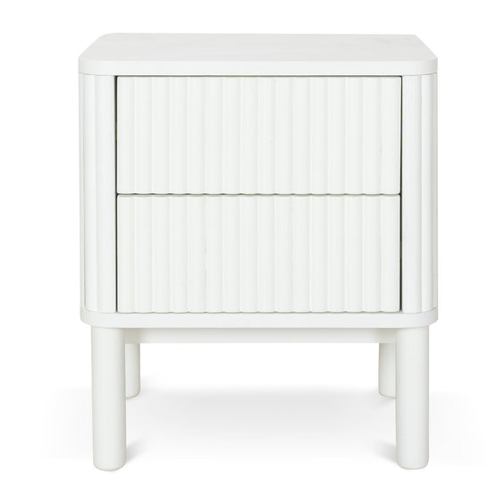 Melita Bedside Table - White Bedside Table KD-Core   