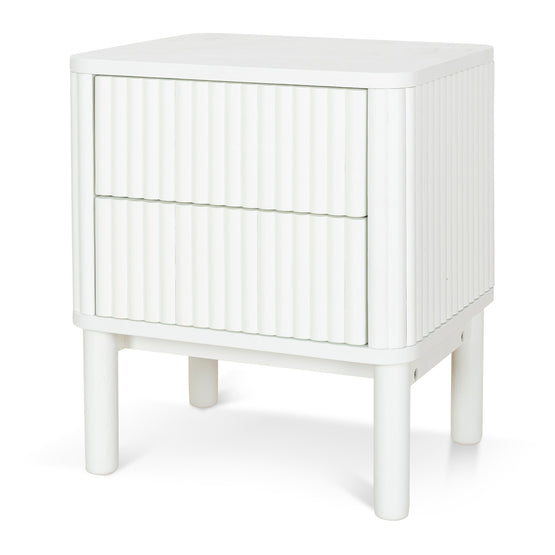 Melita Bedside Table - White Bedside Table KD-Core   