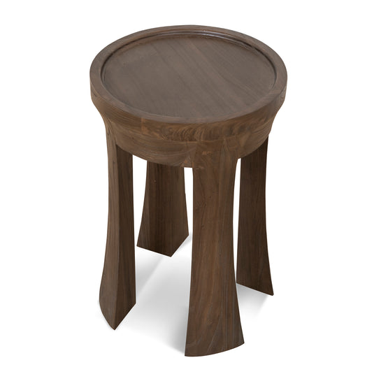 Frodo 34.5cm Round Side Table - Walnut Side Table Nicki-Core   