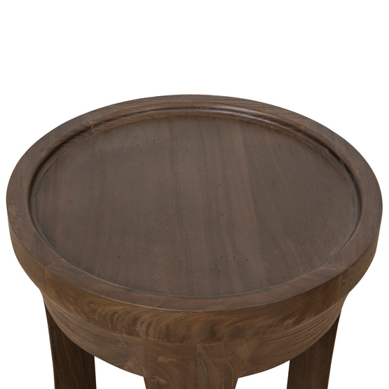 Frodo 34.5cm Round Side Table - Walnut Side Table Nicki-Core   