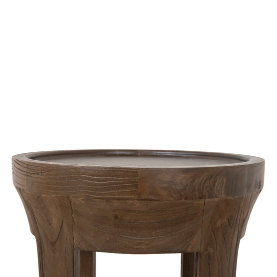 Frodo 34.5cm Round Side Table - Walnut Side Table Nicki-Core   