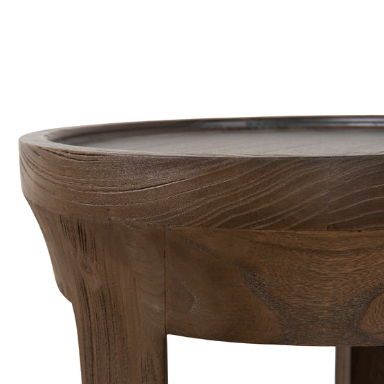 Frodo 34.5cm Round Side Table - Walnut Side Table Nicki-Core   