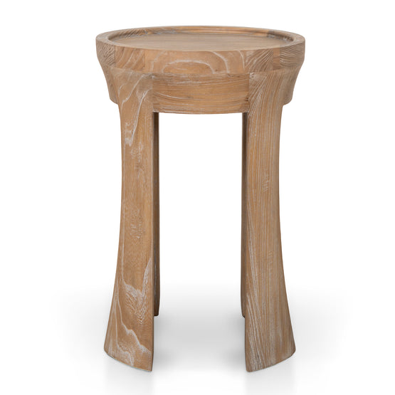 Frodo 34.5cm Round Side Table - Dark Natural Side Table Nicki-Core   