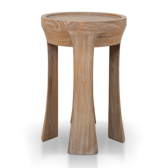 Frodo 34.5cm Round Side Table - Dark Natural Side Table Nicki-Core   