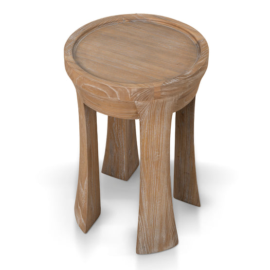 Frodo 34.5cm Round Side Table - Dark Natural Side Table Nicki-Core   