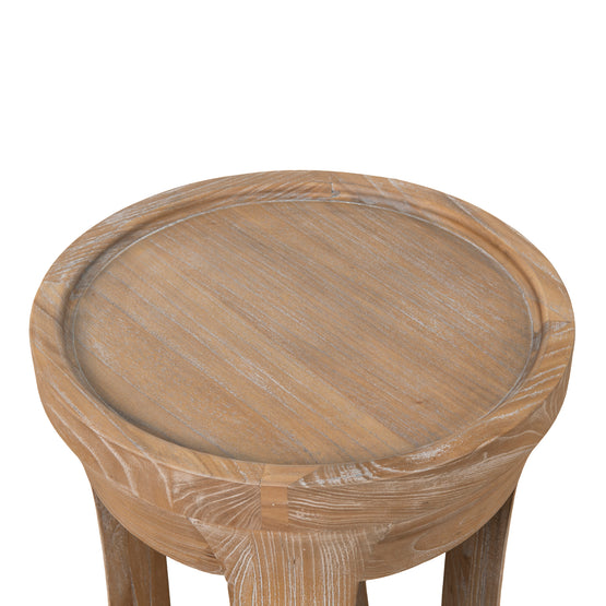 Frodo 34.5cm Round Side Table - Dark Natural Side Table Nicki-Core   