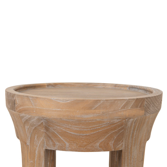 Frodo 34.5cm Round Side Table - Dark Natural Side Table Nicki-Core   