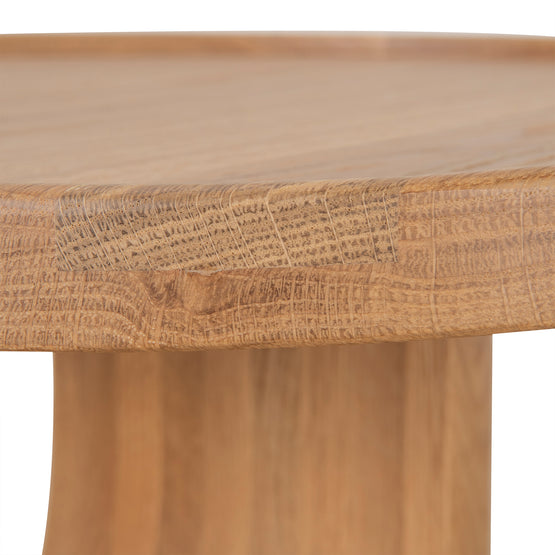 Mary 45cm Round Side Table - Natural Oak Side Table Oakwood-Core   