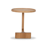 Lockyer 45cm Round Side Table - Natural Oak Side Table Oakwood-Core   