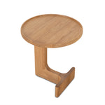 Lockyer 45cm Round Side Table - Natural Oak Side Table Oakwood-Core   