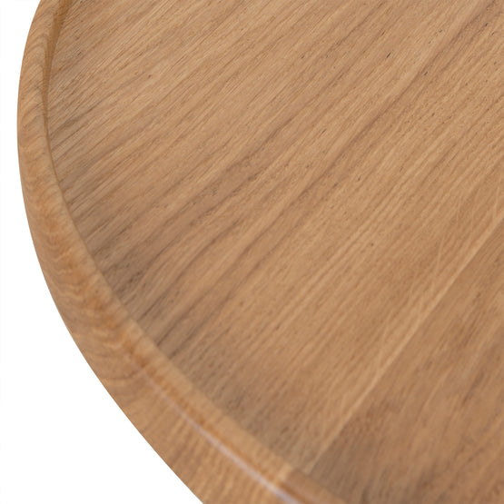 Lockyer 45cm Round Side Table - Natural Oak Side Table Oakwood-Core   