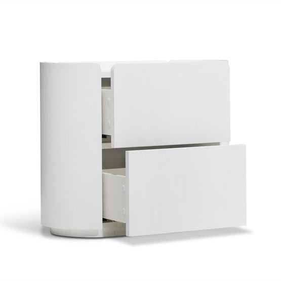 Arnar 60cm Bedside Table - White Oak Bedside Table Century-Core   