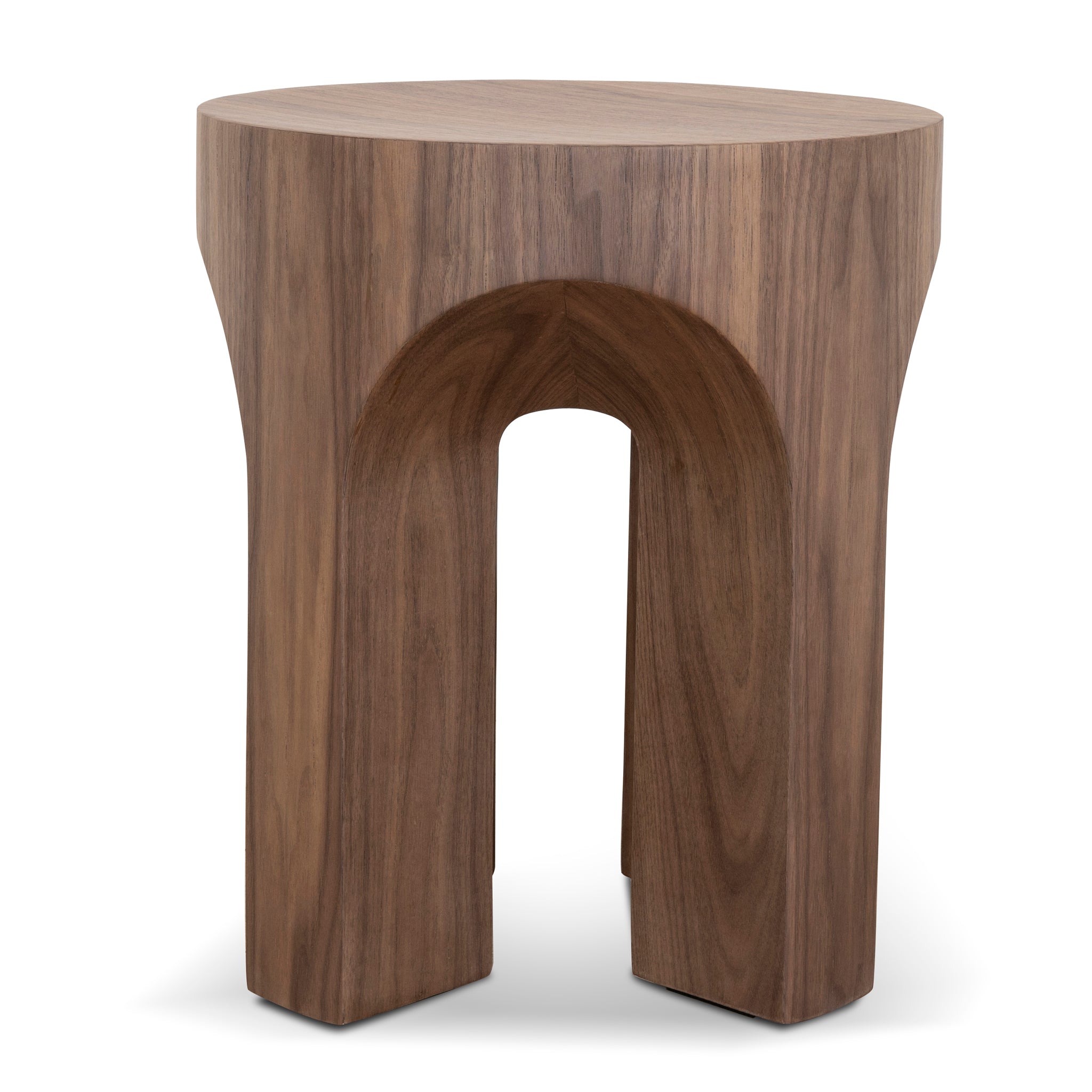 Jozi 49.5cm Round Side Table - Walnut Side Table Dwood-Core