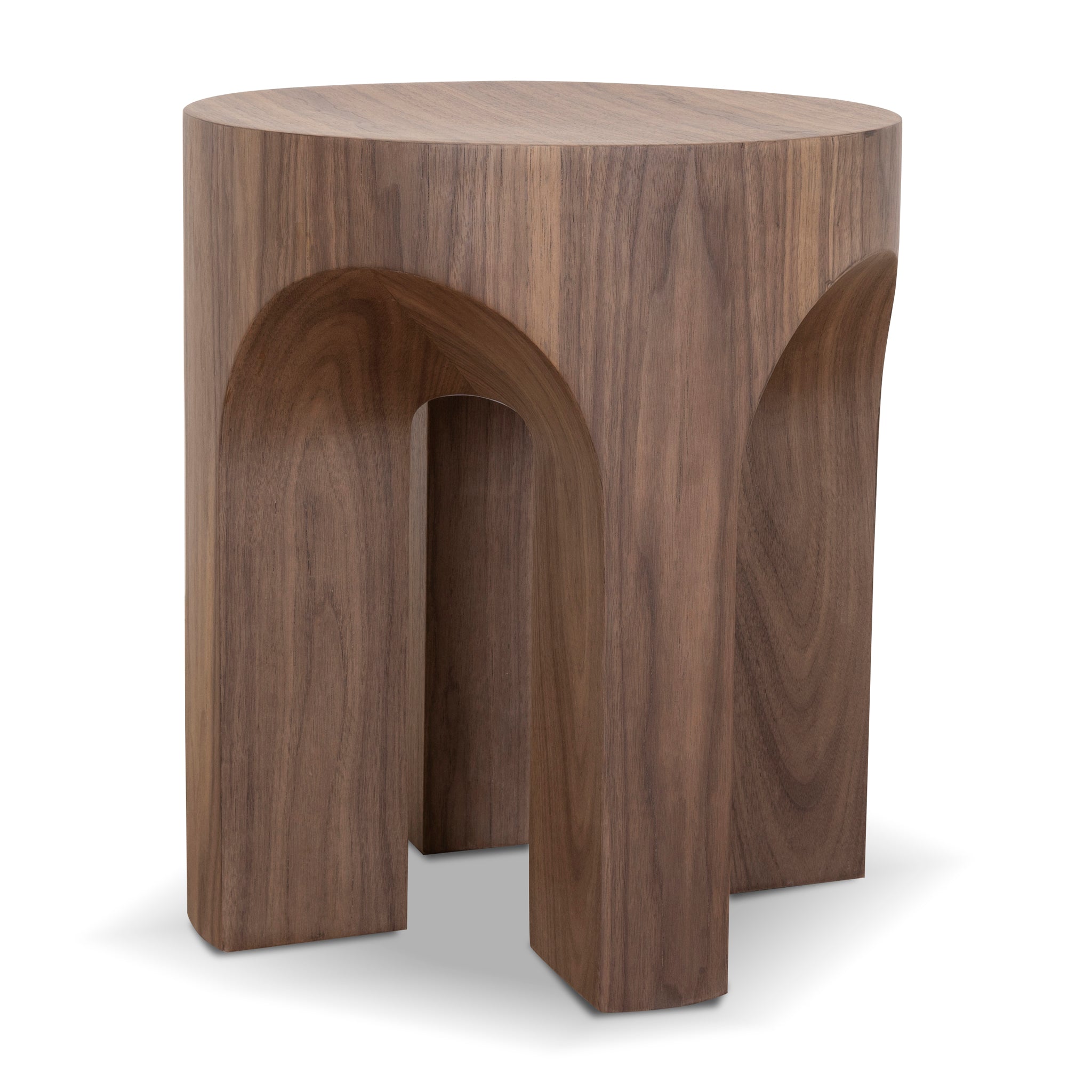 Jozi 49.5cm Round Side Table - Walnut Side Table Dwood-Core