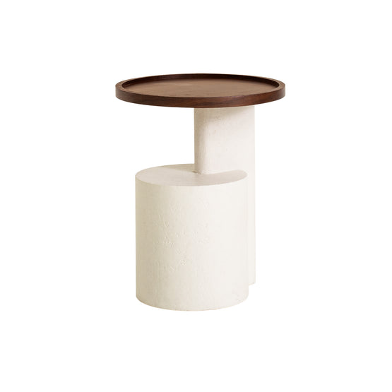 Terra White Side Table - Walnut Side Table Iggy-Core