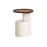 Terra White Side Table - Walnut Side Table Iggy-Core