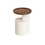 Terra White Side Table - Walnut Side Table Iggy-Core