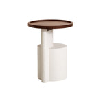 Terra White Side Table - Walnut Side Table Iggy-Core