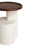 Terra White Side Table - Walnut Side Table Iggy-Core