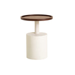 Terra White Side Table - Walnut Side Table Iggy-Core