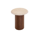 Imperial Walnut Side Table - Beige Iggy-Core