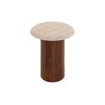 Imperial Walnut Side Table - Beige Iggy-Core