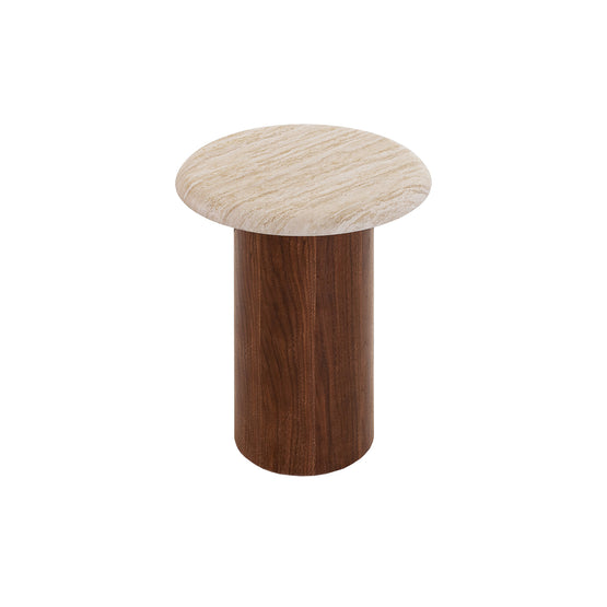 Imperial Walnut Side Table - Beige Iggy-Core