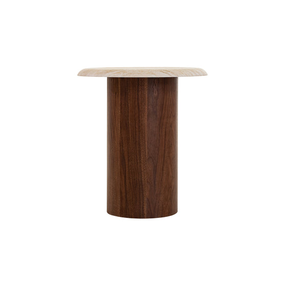 Imperial Walnut Side Table - Beige Iggy-Core