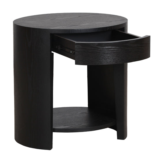 Aliya 55cm Side Table - Full Black Side Table Dwood-Core