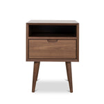 Asta SQ Wooden Bedside Table - Walnut Bedside Table VN-Core   