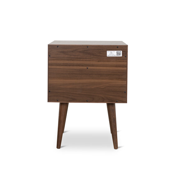 Ex Display - Asta SQ Wooden Bedside Table - Walnut  VN-Core   