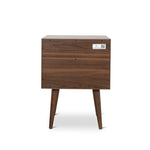 Asta SQ Wooden Bedside Table - Walnut Bedside Table VN-Core   