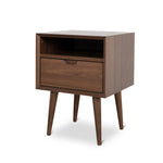 Asta SQ Wooden Bedside Table - Walnut Bedside Table VN-Core   