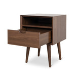 Ex Display - Asta SQ Wooden Bedside Table - Walnut  VN-Core   