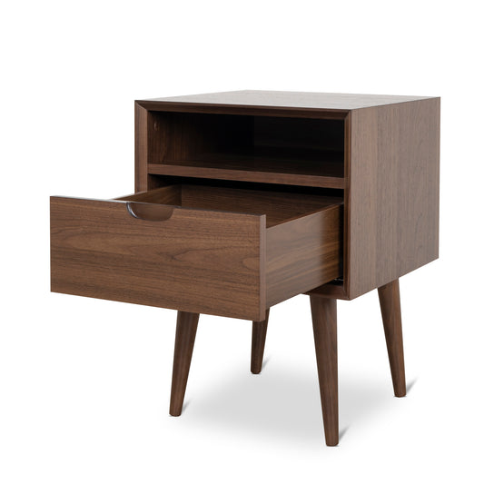 Asta SQ Wooden Bedside Table - Walnut Bedside Table VN-Core   