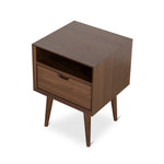 Asta SQ Wooden Bedside Table - Walnut Bedside Table VN-Core   