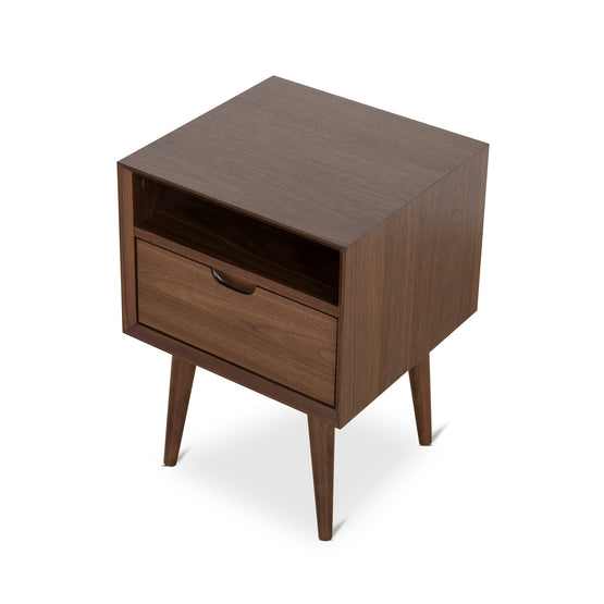 Asta SQ Wooden Bedside Table - Walnut Bedside Table VN-Core   