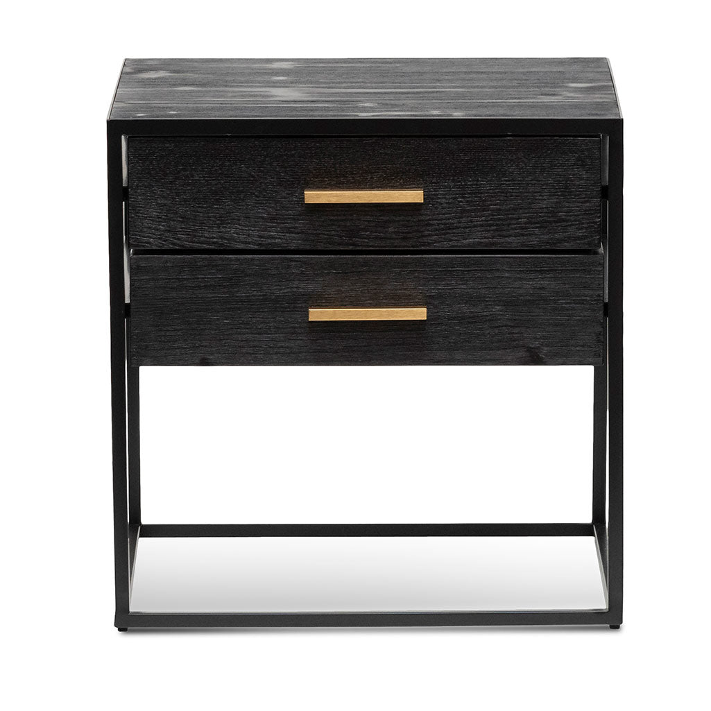 Ex Display - Solomon Side Table - Full Black Bedside Table Iggy-Core   