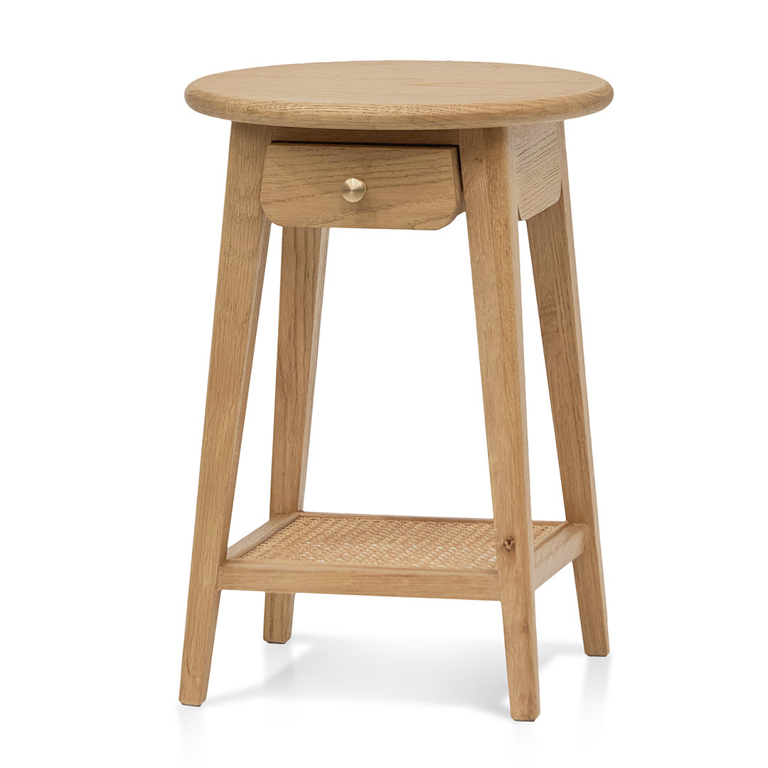 Staci Round Side Table - Natural Side Table Nicki-Core   