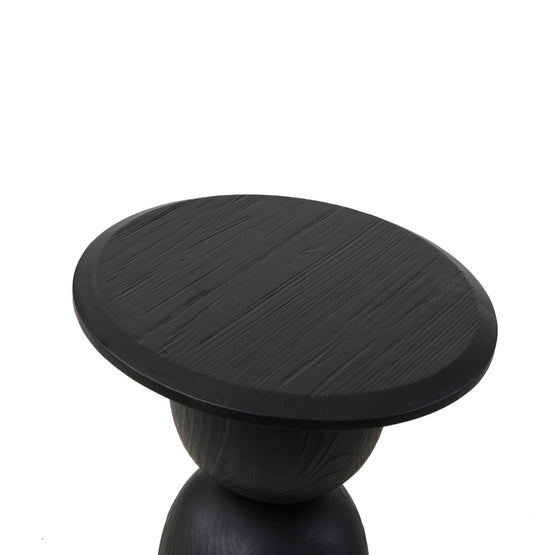 Gabriel Round Side Table - Full Black Side Table Nicki-Core   